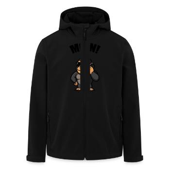 Gorilla Mobile Phone Moin - Men’s Recycled Softshell Jacket by Stanley/Stella - black - Front - AI Model Male 185 light (185cm)