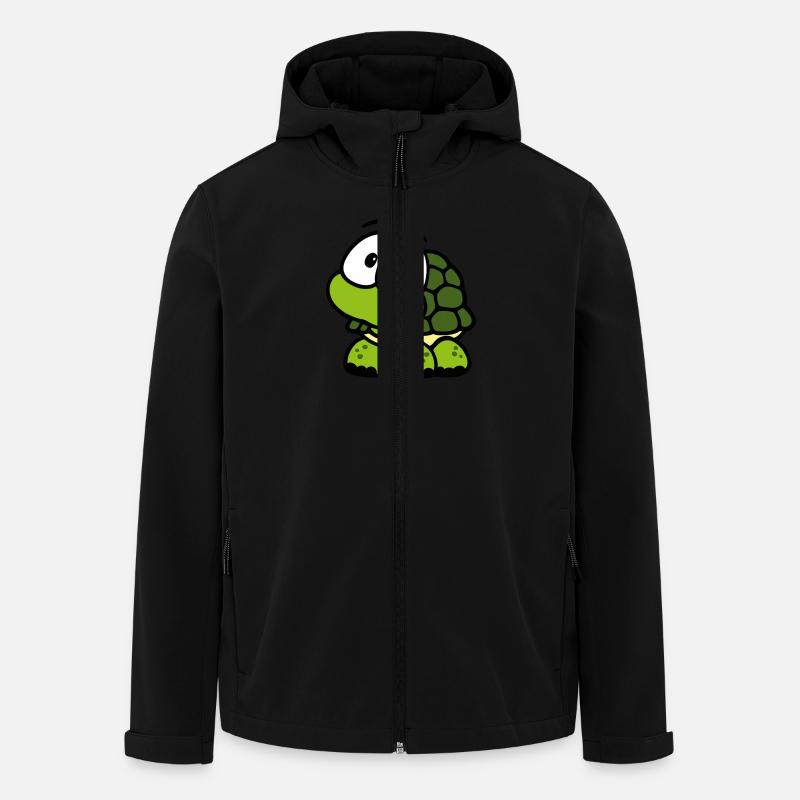 Schildkröte - Recycelte Männer Softshell-Jacke von Stanley/Stella - Schwarz