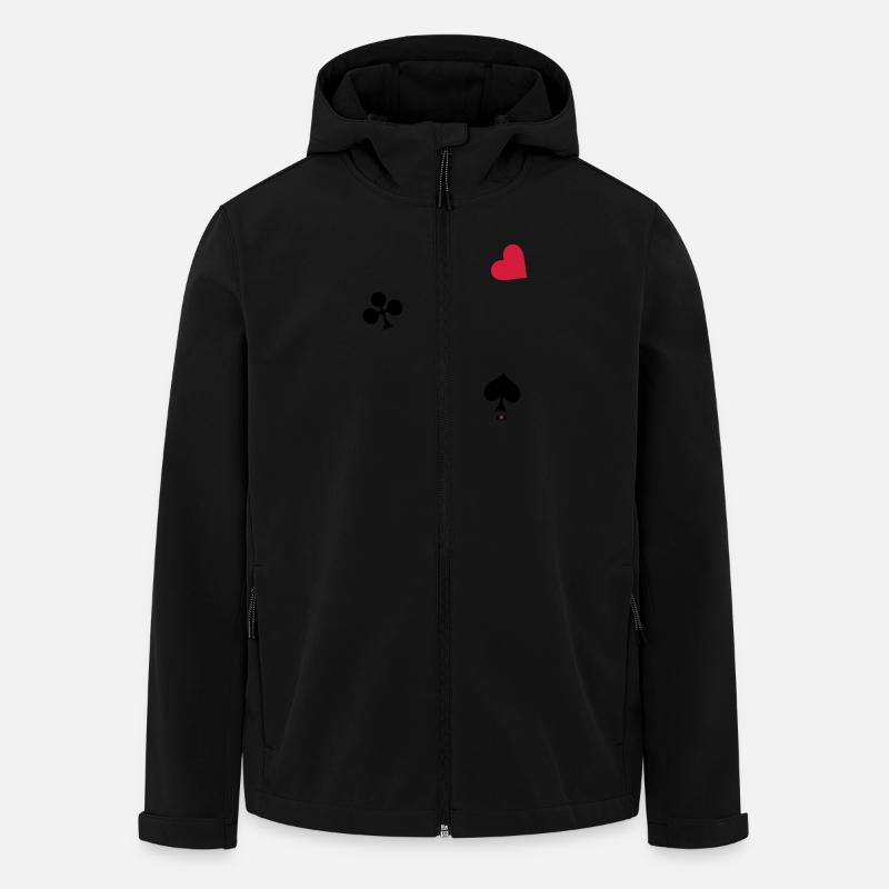 cartes à jouer - Veste softshell homme en polyester recyclé Stanley/Stella - noir