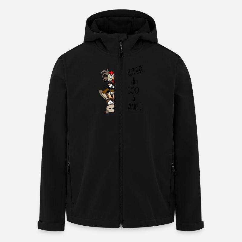 Sauter du Coq à l'Âne - Veste softshell homme en polyester recyclé Stanley/Stella - noir