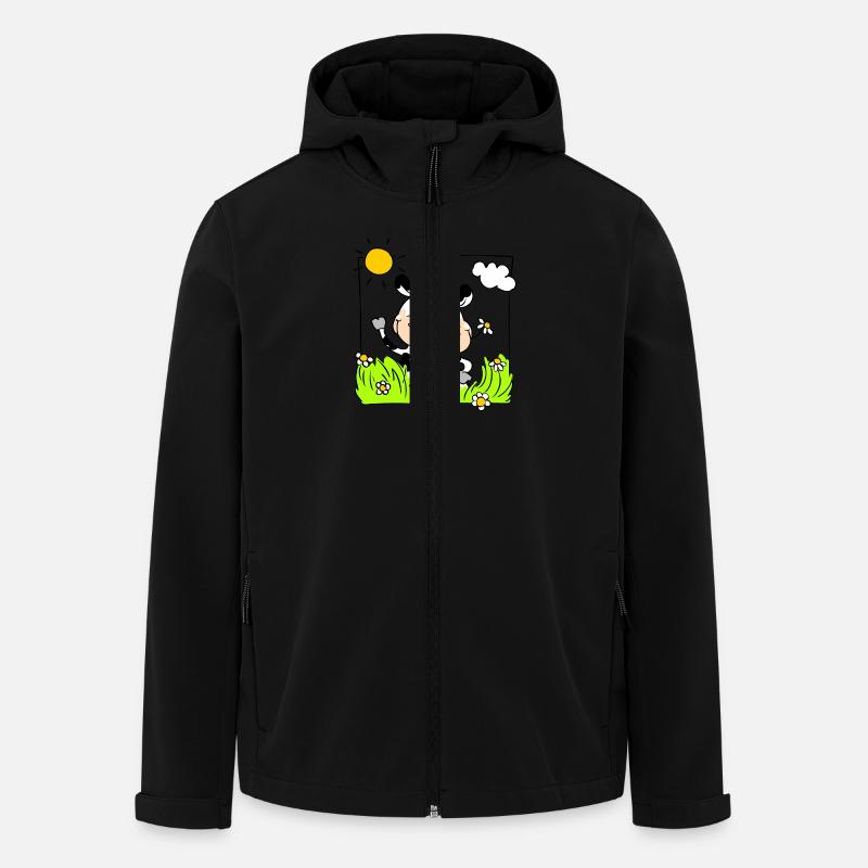 Cow Friends - Recycelte Männer Softshell-Jacke von Stanley/Stella - Schwarz