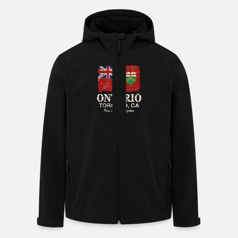 Ontario Flag - Canada - Vintage Look - Recycelte Männer Softshell-Jacke von Stanley/Stella - Schwarz