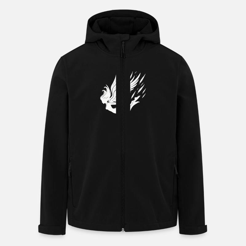 Fallender Engel - Recycelte Männer Softshell-Jacke von Stanley/Stella - Schwarz