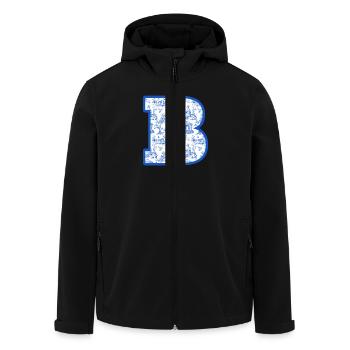 Buchstabe B Chinoiserie Blau - Recycelte Männer Softshell-Jacke von Stanley/Stella - Schwarz - Vorne - AI Model Male 185 light (185cm)