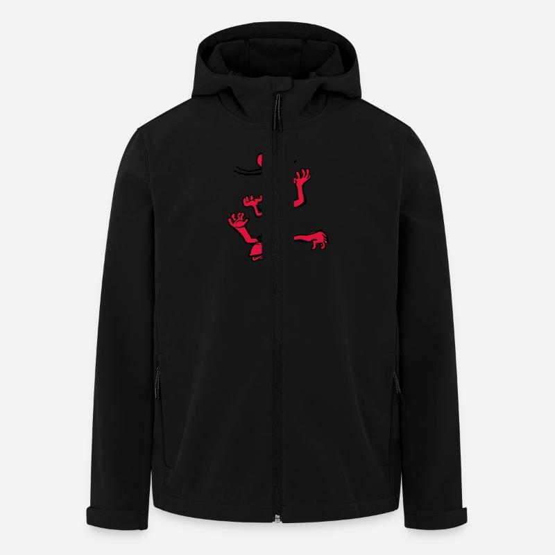 Affe - Recycelte Männer Softshell-Jacke von Stanley/Stella - Schwarz