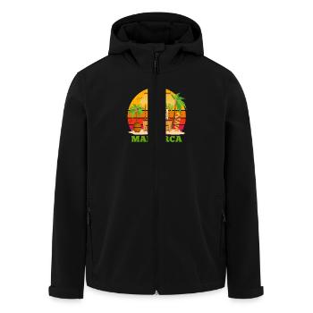 Mallorca - Recycelte Männer Softshell-Jacke von Stanley/Stella - Schwarz - Vorne - AI Model Male 185 light (185cm)
