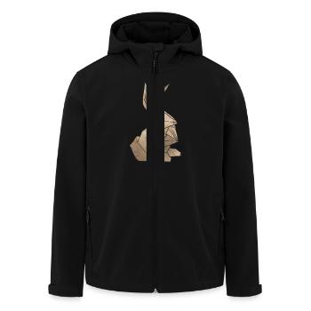 Miss Ady_lapin - Veste softshell homme en polyester recyclé Stanley/Stella - noir - Devant - AI Model Male 185 light (185cm)