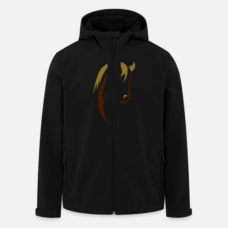 horse 3 - Recycelte Männer Softshell-Jacke von Stanley/Stella - Schwarz