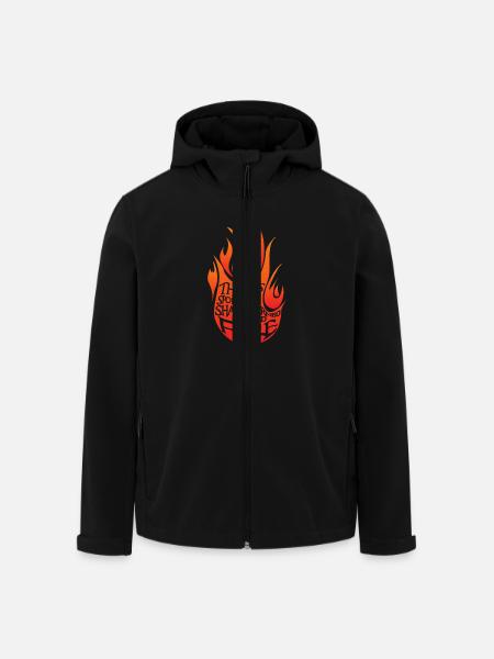 Sacred Fire Red Version - Men’s Recycled Softshell Jacket by Stanley/Stella - black