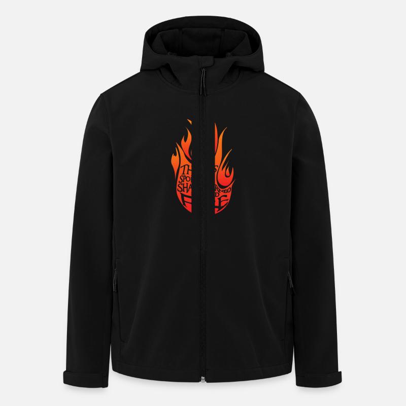 Sacred Fire Red Version - Veste softshell homme en polyester recyclé Stanley/Stella - noir