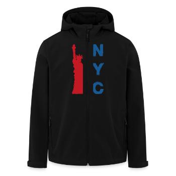 New York City - Veste softshell homme en polyester recyclé Stanley/Stella - noir - Devant - AI Model Male 185 light (185cm)