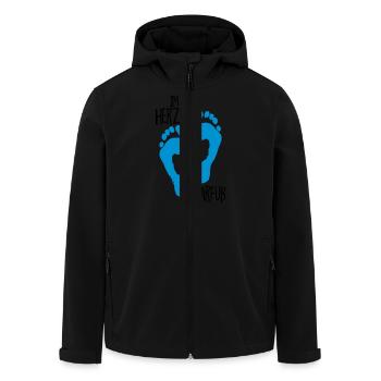 Im Herzen Barfuß - Recycelte Männer Softshell-Jacke von Stanley/Stella - Schwarz - Vorne - AI Model Male 185 light (185cm)