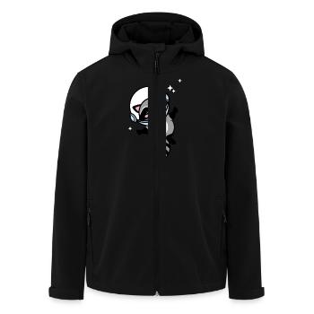 Waschbär im Weltall - Recycelte Männer Softshell-Jacke von Stanley/Stella - Schwarz - Vorne - AI Model Male 185 light (185cm)