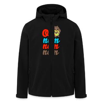 Om Nom Nom Nom Monster - Recycelte Männer Softshell-Jacke von Stanley/Stella - Schwarz - Vorne - AI Model Male 185 light (185cm)