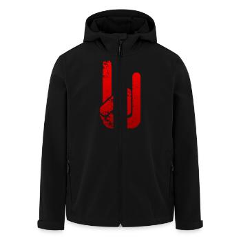 ROCK - Métal voeux en rouge - look grunge - Veste softshell homme en polyester recyclé Stanley/Stella - noir - Devant - AI Model Male 185 light (185cm)