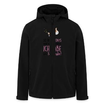 So viele Ponys und ich habe das Schönste - Recycelte Männer Softshell-Jacke von Stanley/Stella - Schwarz - Vorne - AI Model Male 185 light (185cm)