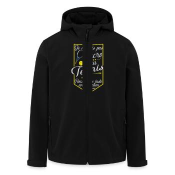 Accro tennis t-shirt cadeau - Veste softshell homme en polyester recyclé Stanley/Stella - noir - Devant - AI Model Male 185 light (185cm)