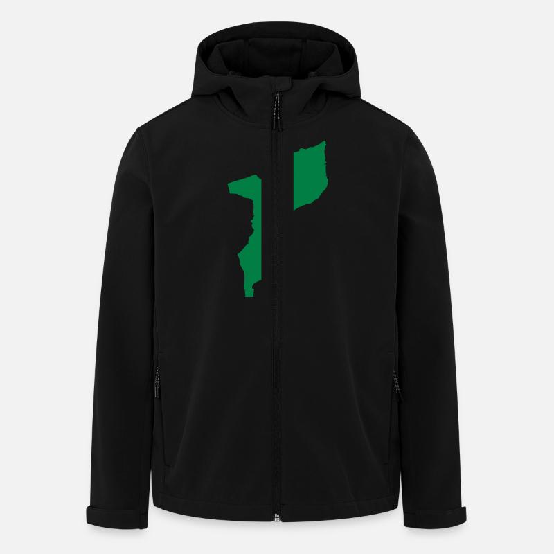 Mosambik - Recycelte Männer Softshell-Jacke von Stanley/Stella - Schwarz