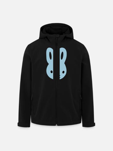 Lapin/lapin - Veste softshell homme en polyester recyclé Stanley/Stella - noir