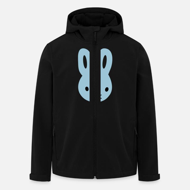 Lapin/lapin - Veste softshell homme en polyester recyclé Stanley/Stella - noir