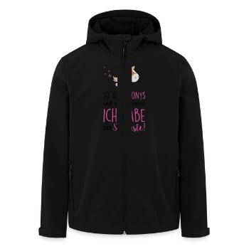 So viele Ponys und ich habe das Schönste - Recycelte Männer Softshell-Jacke von Stanley/Stella - Schwarz - Vorne - AI Model Male 185 light (185cm)