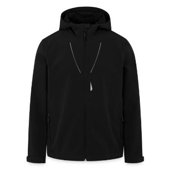 Hundemarken / metal style - Recycelte Männer Softshell-Jacke von Stanley/Stella - Schwarz - Vorne - AI Model Male 185 light (185cm)