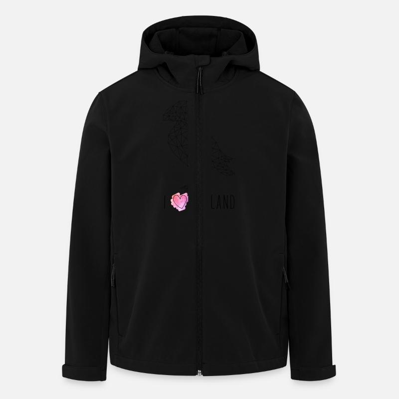 Puffin "I Love Iceland" - Recycelte Männer Softshell-Jacke von Stanley/Stella - Schwarz