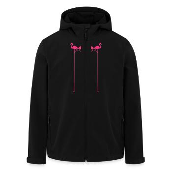 Flamingo vektor - Veste softshell homme en polyester recyclé Stanley/Stella - noir - Devant - AI Model Male 185 light (185cm)