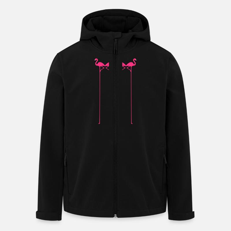 Flamingo vektor - Veste softshell homme en polyester recyclé Stanley/Stella - noir