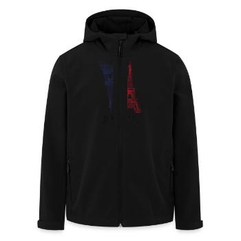 Je m'en F**s (I don't give a f*ck) - Recycelte Männer Softshell-Jacke von Stanley/Stella - Schwarz - Vorne - AI Model Male 185 light (185cm)