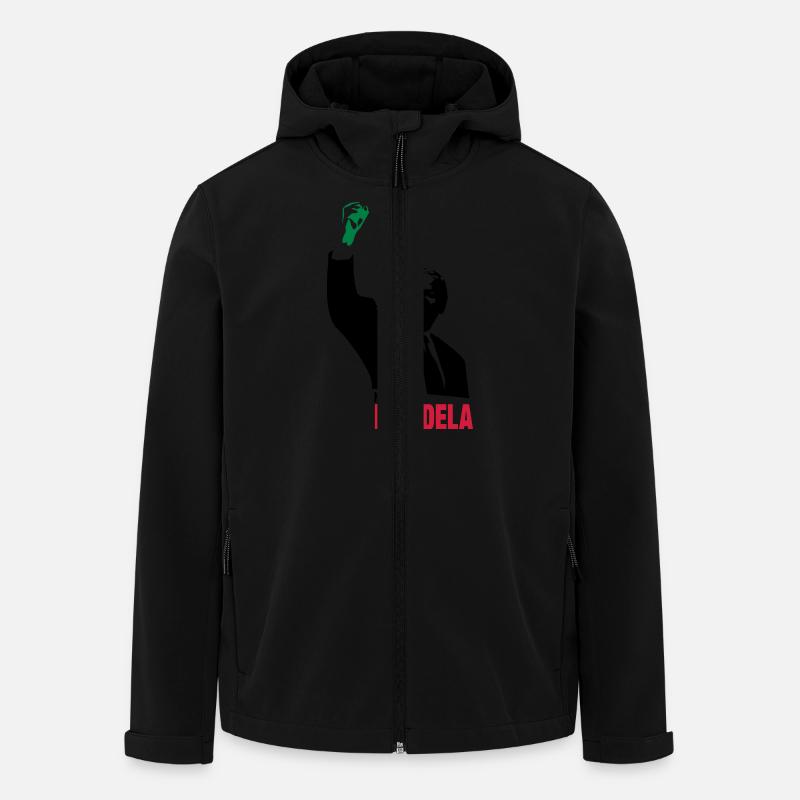 Nelson Mandela - Recycelte Männer Softshell-Jacke von Stanley/Stella - Schwarz