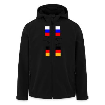 Russland & Deutschland - Recycelte Männer Softshell-Jacke von Stanley/Stella - Schwarz - Vorne - AI Model Male 185 light (185cm)