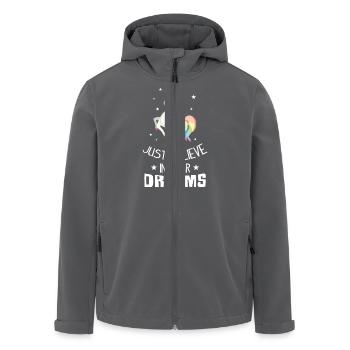 Believe In Dreams Unicorn - Veste softshell homme en polyester recyclé Stanley/Stella - charbon - Devant - AI Model Male 185 light (185cm)