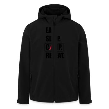 Camping - Veste softshell homme en polyester recyclé Stanley/Stella - noir - Devant - AI Model Male 185 light (185cm)