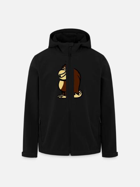 affe süss witzig lustig - Recycelte Männer Softshell-Jacke von Stanley/Stella - Schwarz