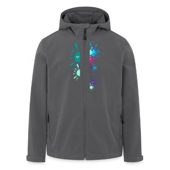taches d'encre colorés - Veste softshell homme en polyester recyclé Stanley/Stella - noir - Devant - AI Model Male 185 light (185cm)
