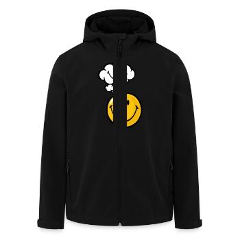Smiley Thought - Veste softshell homme en polyester recyclé Stanley/Stella - noir - Devant - AI Model Male 185 light (185cm)