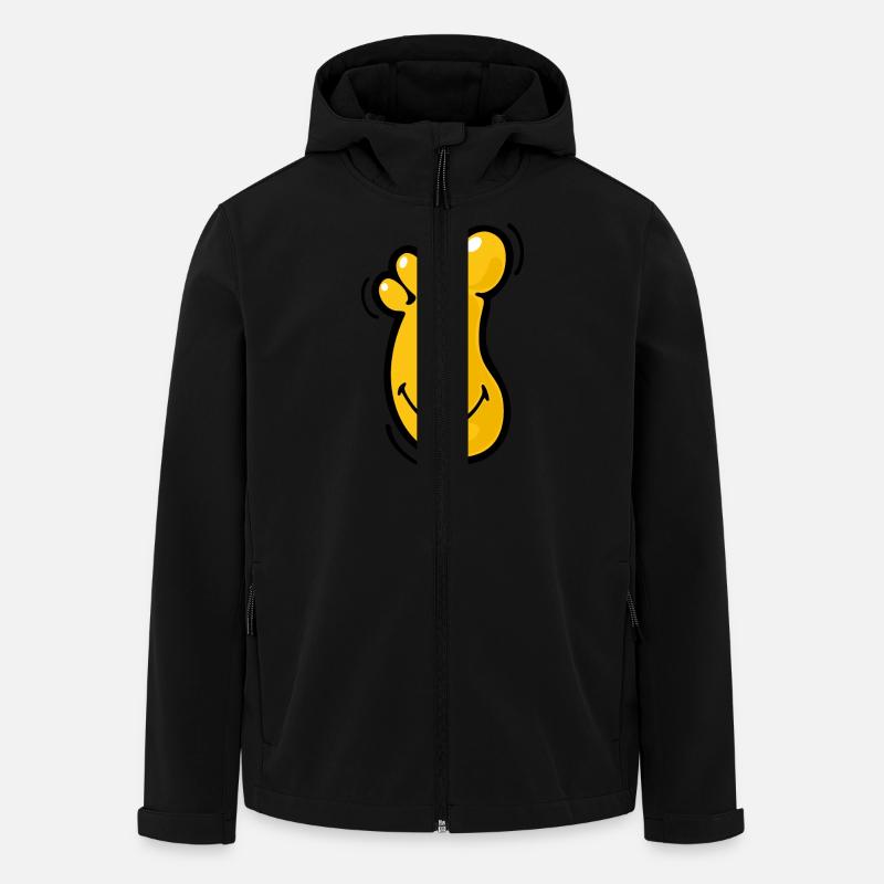 Smiley Foot - Recycelte Männer Softshell-Jacke von Stanley/Stella - Schwarz
