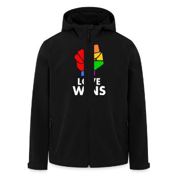 Love wins - Veste softshell homme en polyester recyclé Stanley/Stella - noir - Devant - AI Model Male 185 light (185cm)