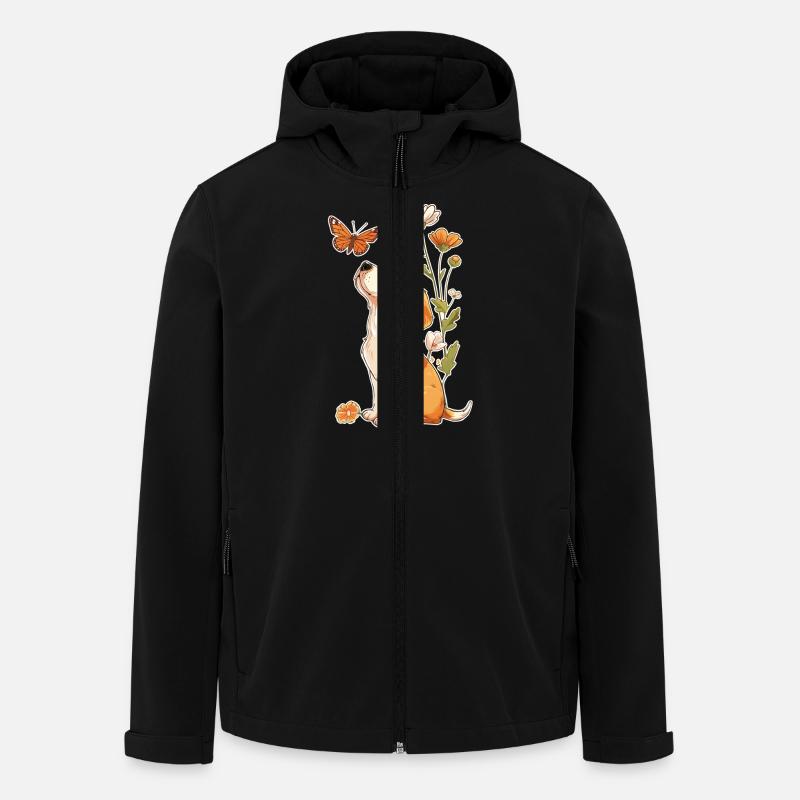 Beagle and butterfly - Men’s Recycled Softshell Jacket by Stanley/Stella - black