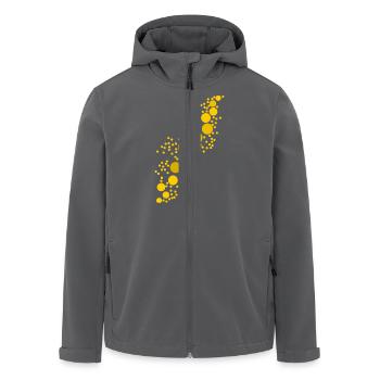 Diagonal Bubbles - Gold / Yellow - Men’s Recycled Softshell Jacket by Stanley/Stella - black - Front - AI Model Male 185 light (185cm)