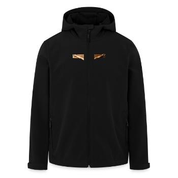 Crucifix - Men’s Recycled Softshell Jacket by Stanley/Stella - black - Front - AI Model Male 185 light (185cm)