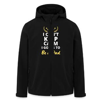 I can't stay calm, I'm going to be a dad! - Men’s Recycled Softshell Jacket by Stanley/Stella - black - Front - AI Model Male 185 light (185cm)