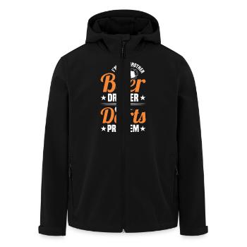 Dart Dartspieler Dartspiel Herren - Recycelte Männer Softshell-Jacke von Stanley/Stella - Schwarz - Vorne - AI Model Male 185 light (185cm)