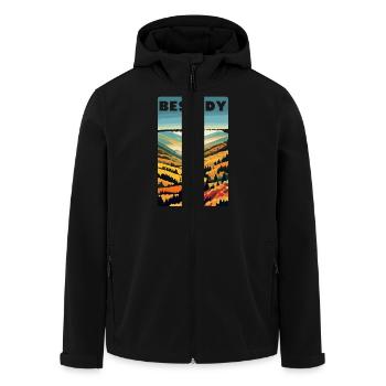 Beskydy Mountains Poland Landscape - Men’s Recycled Softshell Jacket by Stanley/Stella - black - Front - AI Model Male 185 light (185cm)