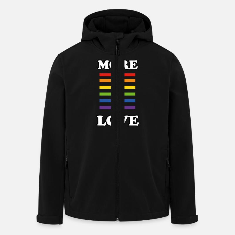 Mehr Liebe Gay Pride Regenbogen - Recycelte Männer Softshell-Jacke von Stanley/Stella - Schwarz
