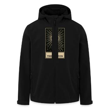 Tarot: The Sacred Button Sewn - Men’s Recycled Softshell Jacket by Stanley/Stella - black - Front - AI Model Male 185 light (185cm)