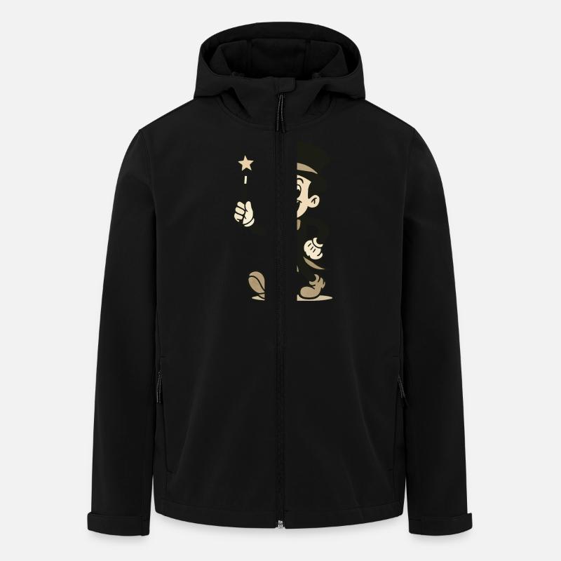 Wizard Comic - Men’s Recycled Softshell Jacket Discoverer by Stanley/Stella - black