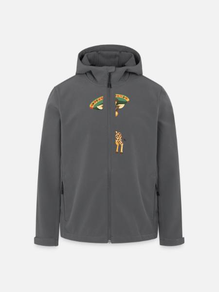 Giraffe Funny Sombrero - Men’s Recycled Softshell Jacket by Stanley/Stella - black