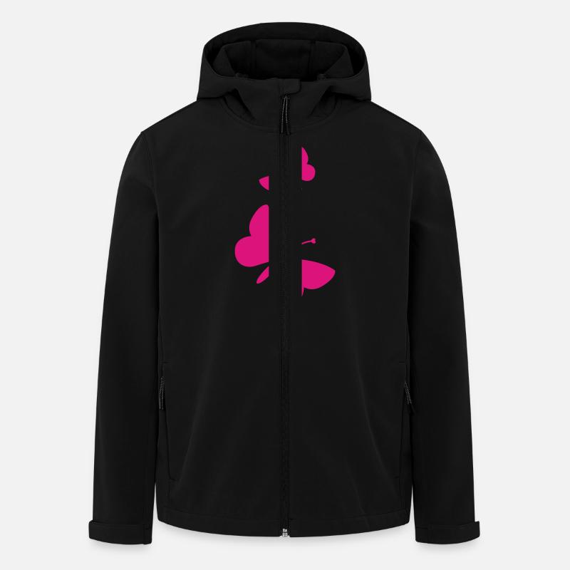 papillonscoeurs - Recycelte Männer Softshell-Jacke von Stanley/Stella - Schwarz